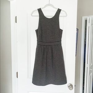 Madewell black and white striped dress